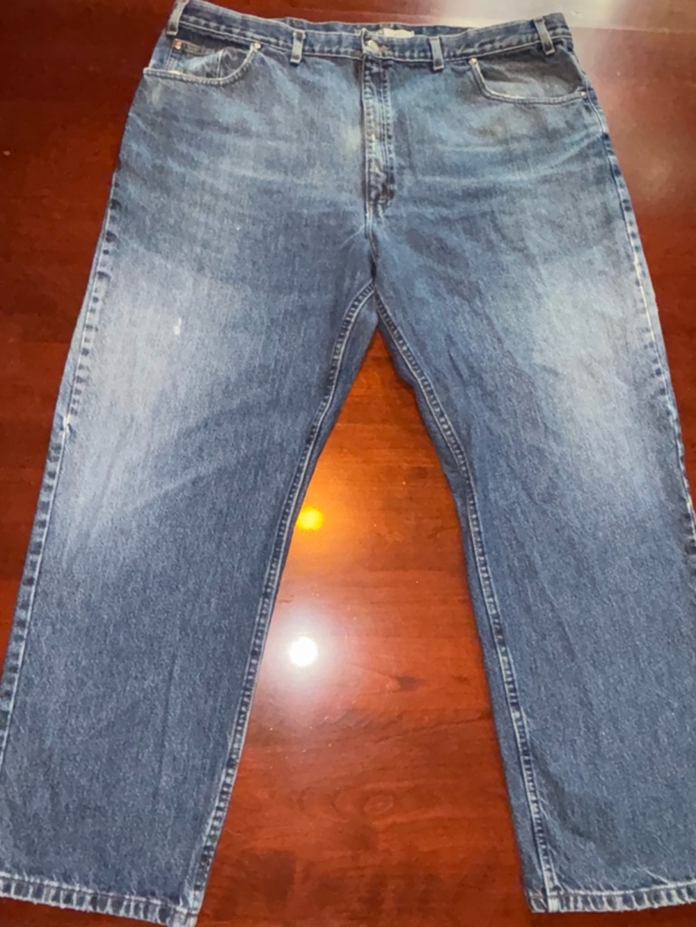 St. John's Bay Men's Relaxed Dark Blue Denim Jeans BIG & TALL sz: 44x30